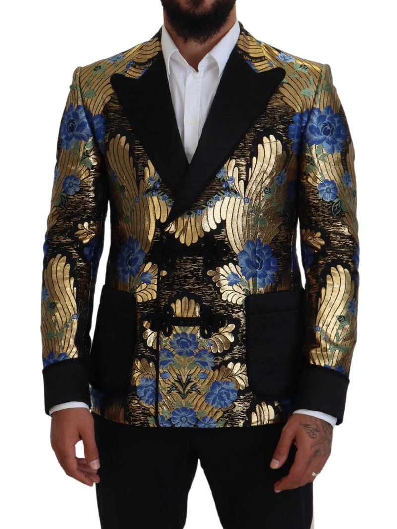 Dolce &amp; Gabbana goudkleurig lurex dubbelgeknopt jasje/blazer