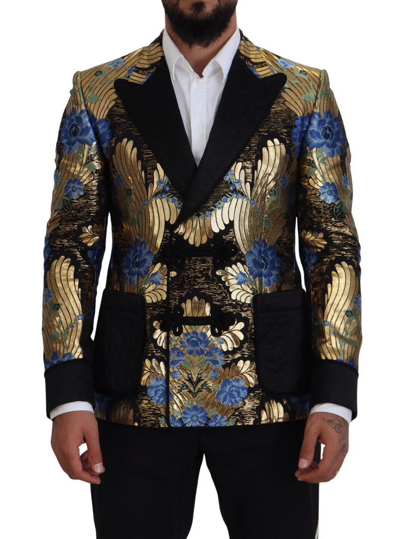 Dolce &amp; Gabbana goudkleurig lurex dubbelgeknopt jasje/blazer