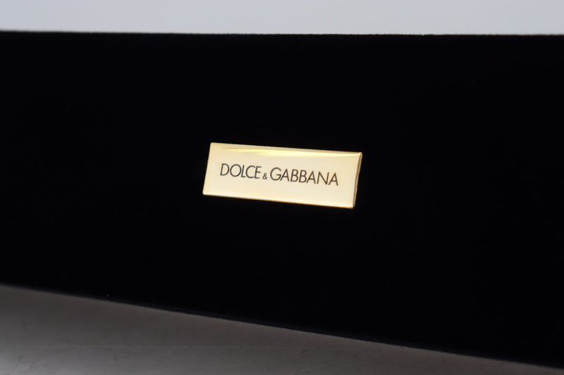 Dolce & Gabbana Black Velvet Logo Plaque Storage Bracelet Box