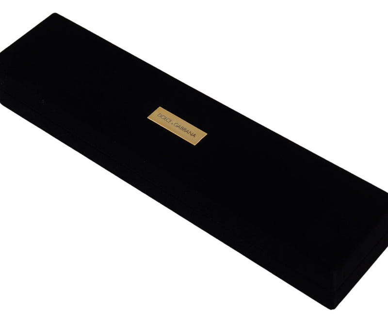 Dolce & Gabbana Black Velvet Logo Plaque Storage Bracelet Box