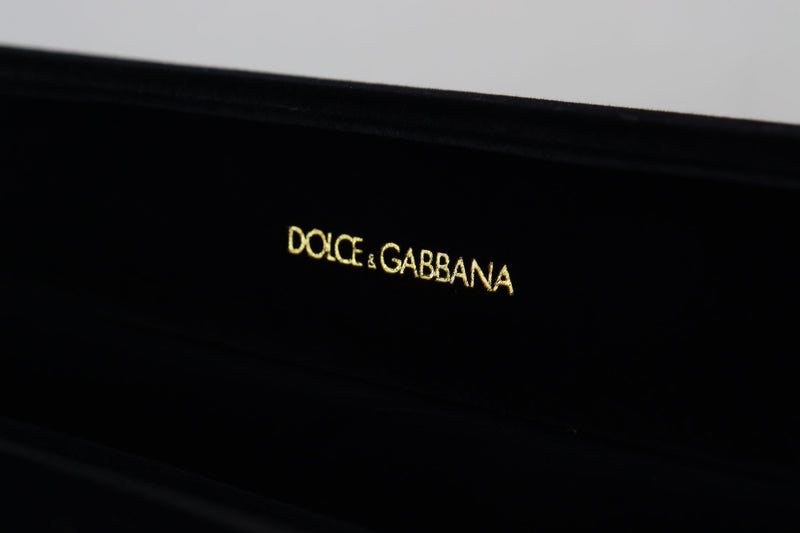 Dolce & Gabbana Black Velvet Logo Plaque Storage Bracelet Box