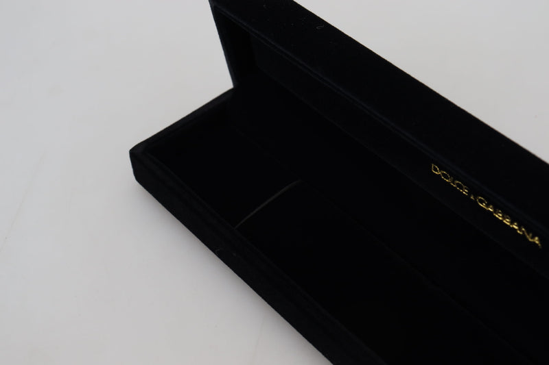 Dolce & Gabbana Black Velvet Logo Plaque Storage Bracelet Box