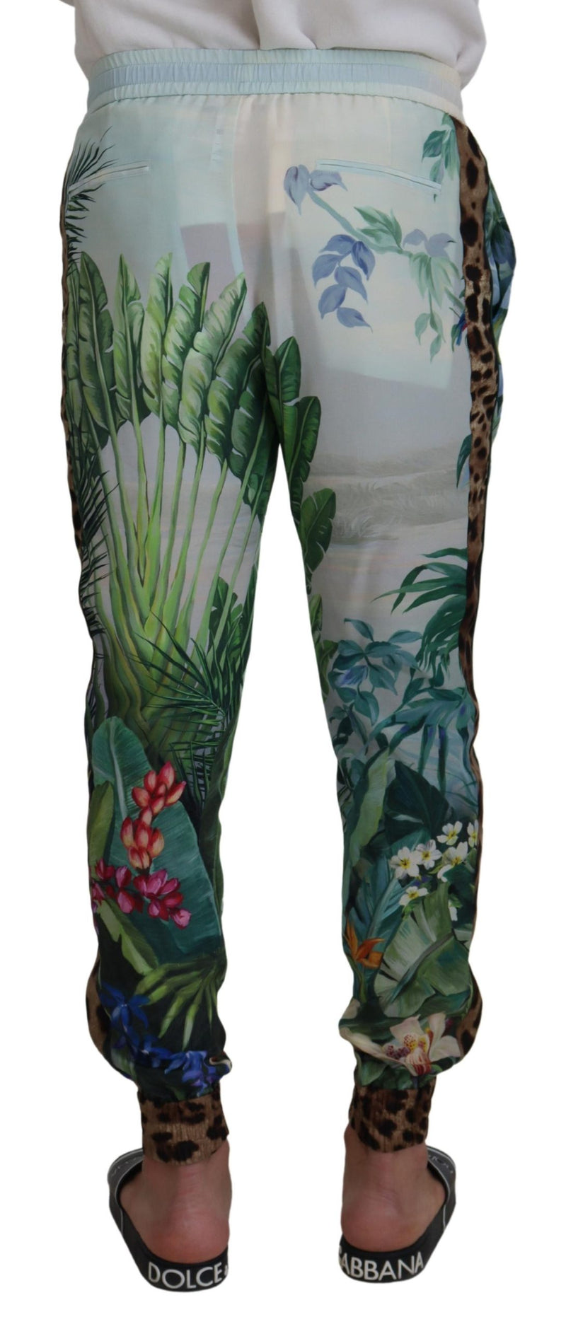 Pantalon de jogging homme blanc à imprimé floral Dolce &amp; Gabbana