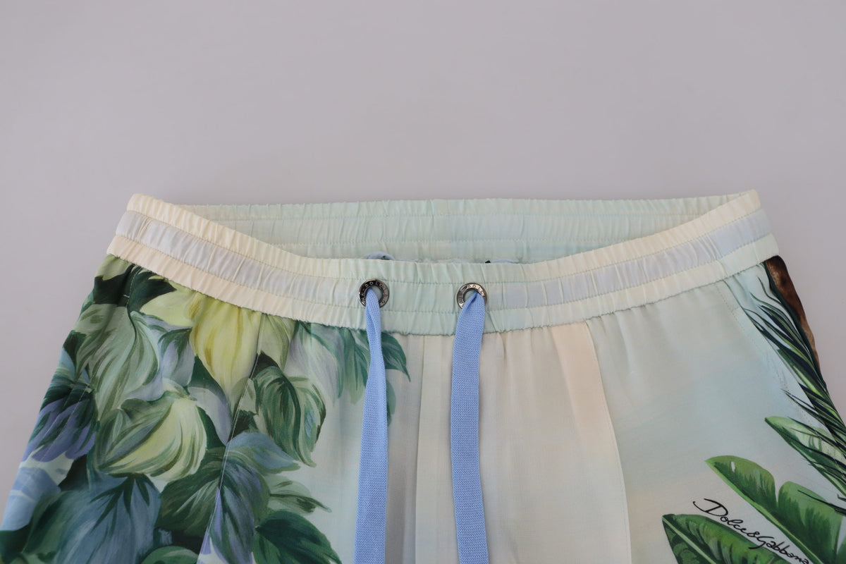 Pantalon de jogging homme blanc à imprimé floral Dolce &amp; Gabbana