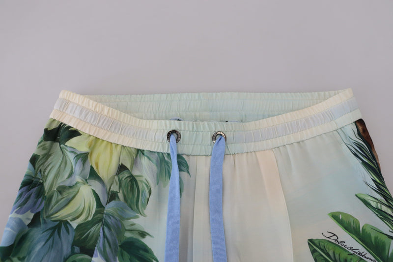 Pantalon de jogging homme blanc à imprimé floral Dolce &amp; Gabbana