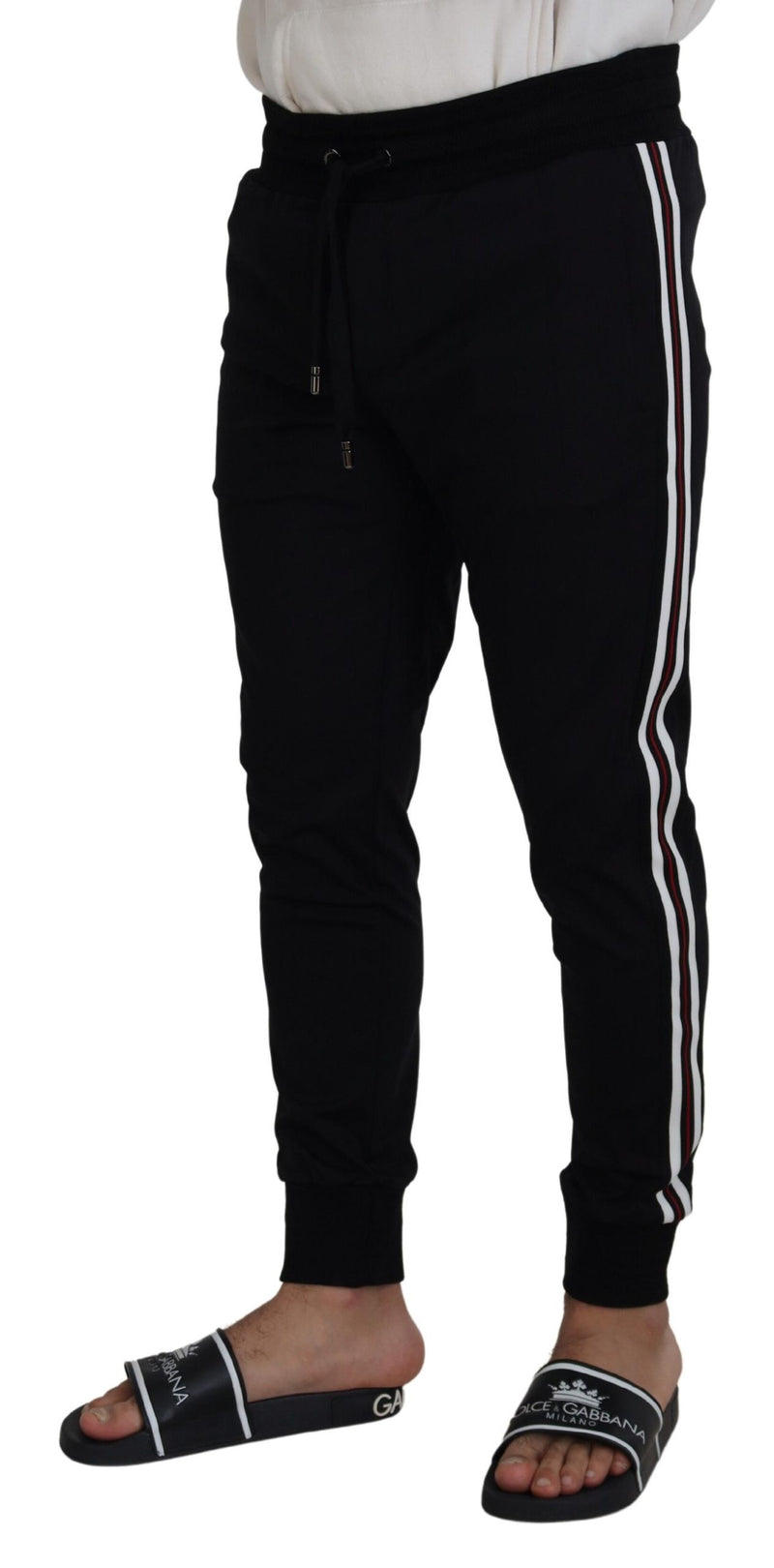 Pantalon de jogging homme noir à imprimé DG de Dolce &amp; Gabbana