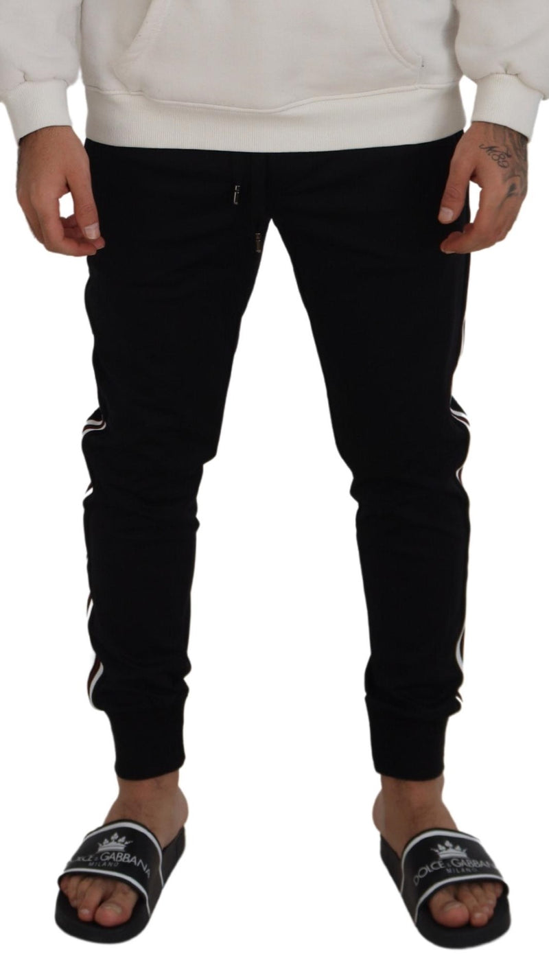 Pantalon de jogging homme noir à imprimé DG de Dolce &amp; Gabbana