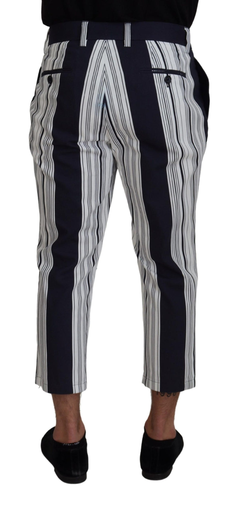Pantalon court rayé en coton blanc de Dolce &amp; Gabbana