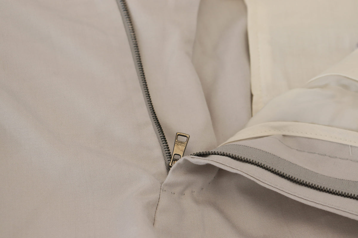 Pantalon chino en soie blanc cassé taille mi-hauteur de Dolce &amp; Gabbana