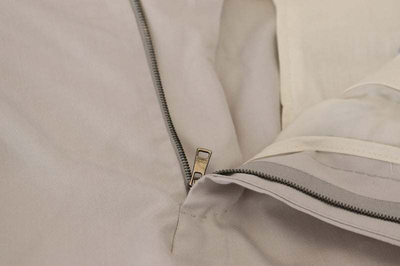 Pantalon chino en soie blanc cassé taille mi-hauteur de Dolce &amp; Gabbana
