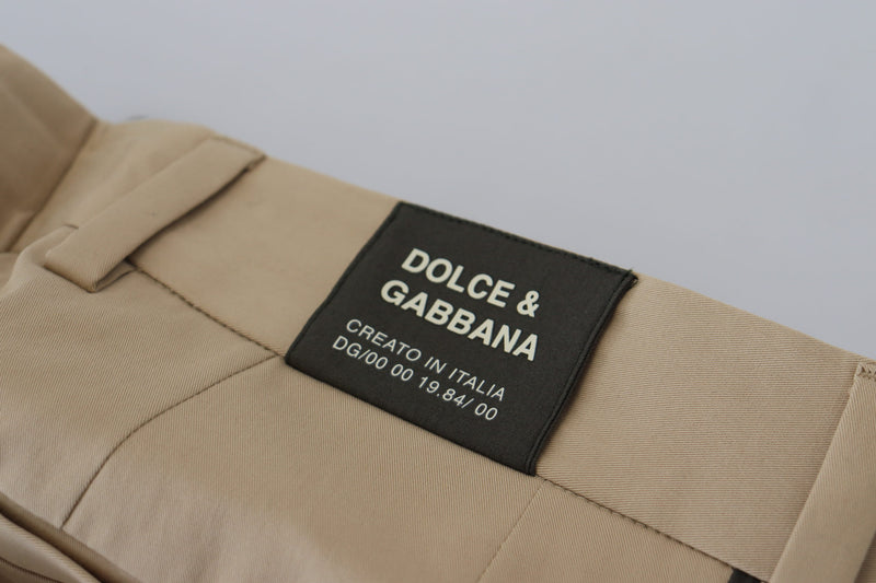 Pantalon chino homme Dolce &amp; Gabbana en coton brun et noir