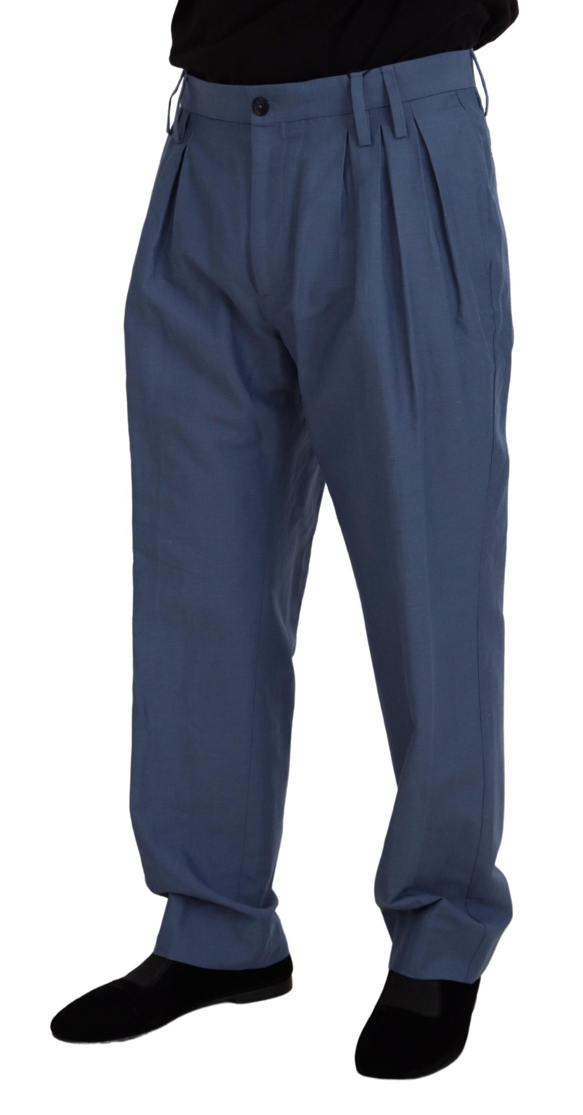 Pantalon chino en lin bleu pour homme, Dolce &amp; Gabbana.
