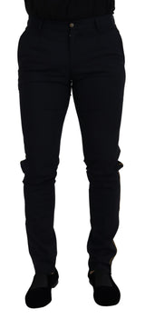 Pantalon habillé noir en laine, coupe slim, Dolce &amp; Gabbana
