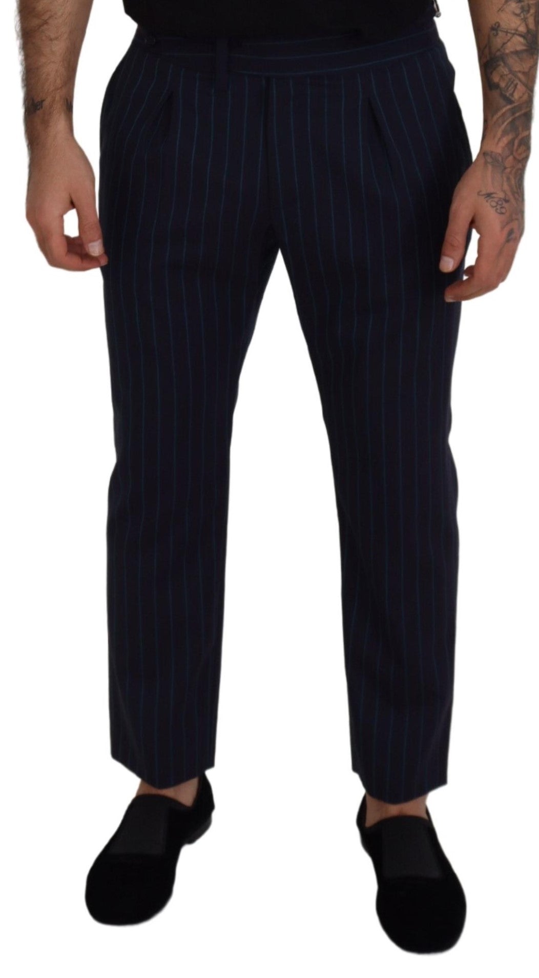 Pantalon habillé rayé bleu pour homme de Dolce &amp; Gabbana