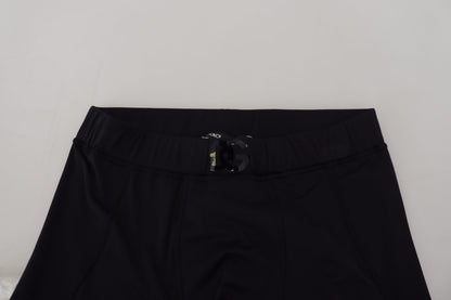 Dolce & Gabbana zwarte nylon slim fit stretch broek