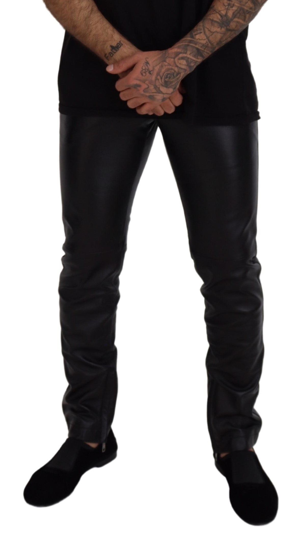 Pantalon skinny noir extensible et brillant Dolce &amp; Gabbana