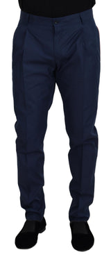 Pantalon Chino Formel en Coton Bleu de Dolce &amp; Gabbana