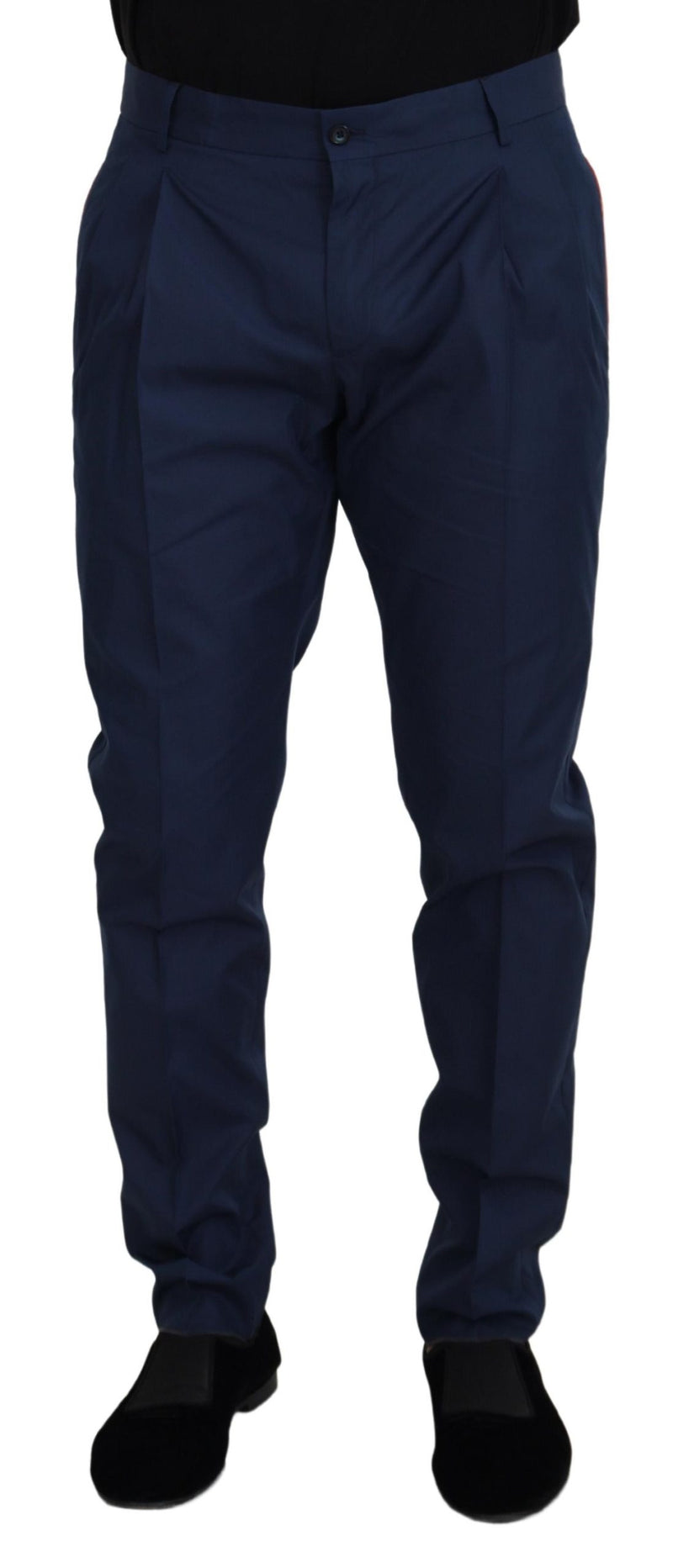 Pantalon Chino Formel en Coton Bleu de Dolce &amp; Gabbana