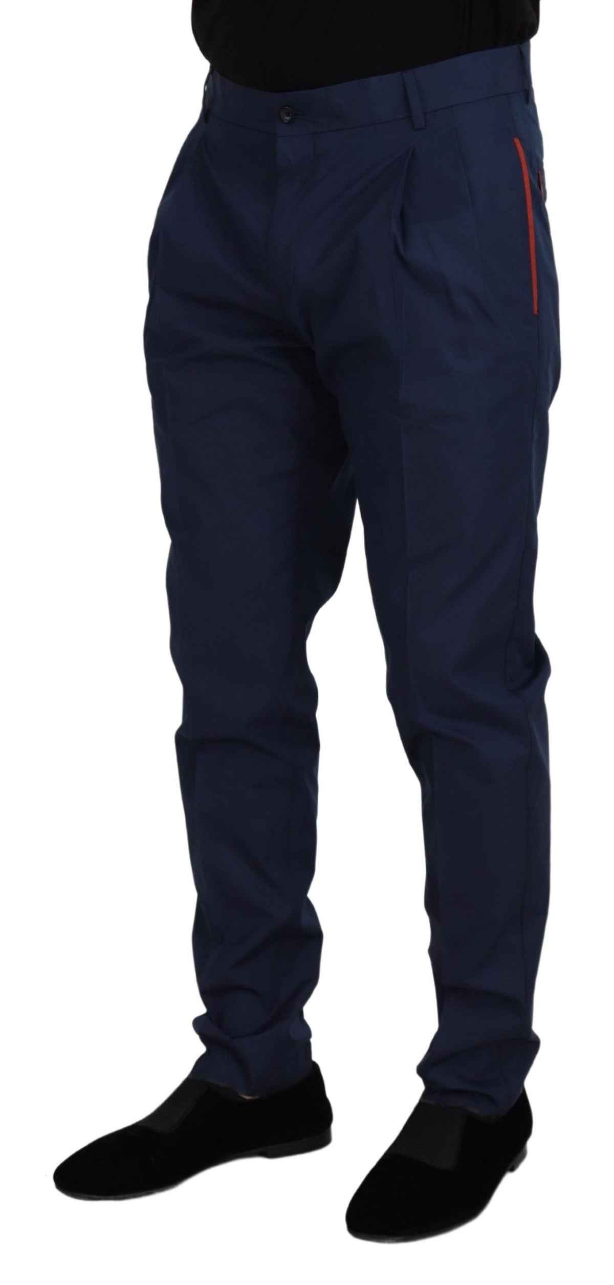 Pantalon Chino Formel en Coton Bleu de Dolce &amp; Gabbana