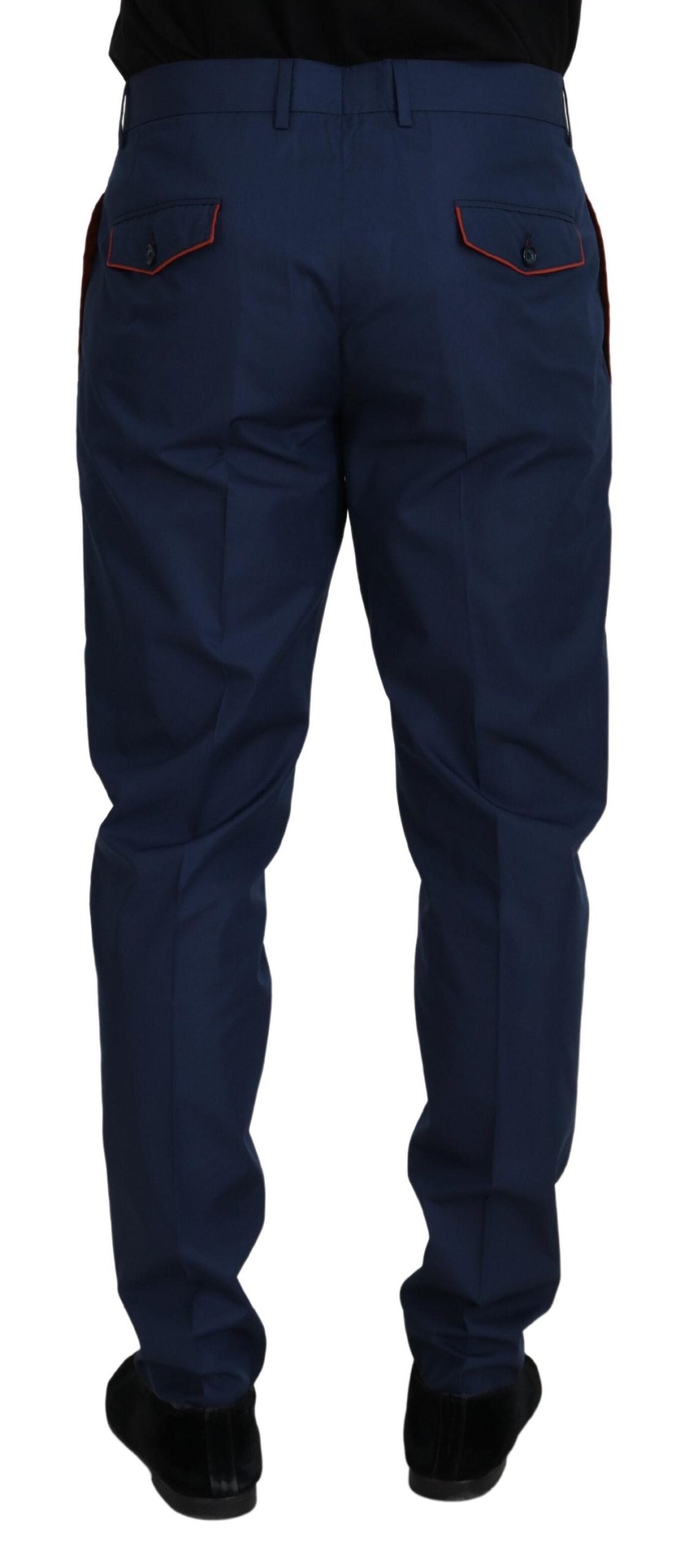 Pantalon Chino Formel en Coton Bleu de Dolce &amp; Gabbana