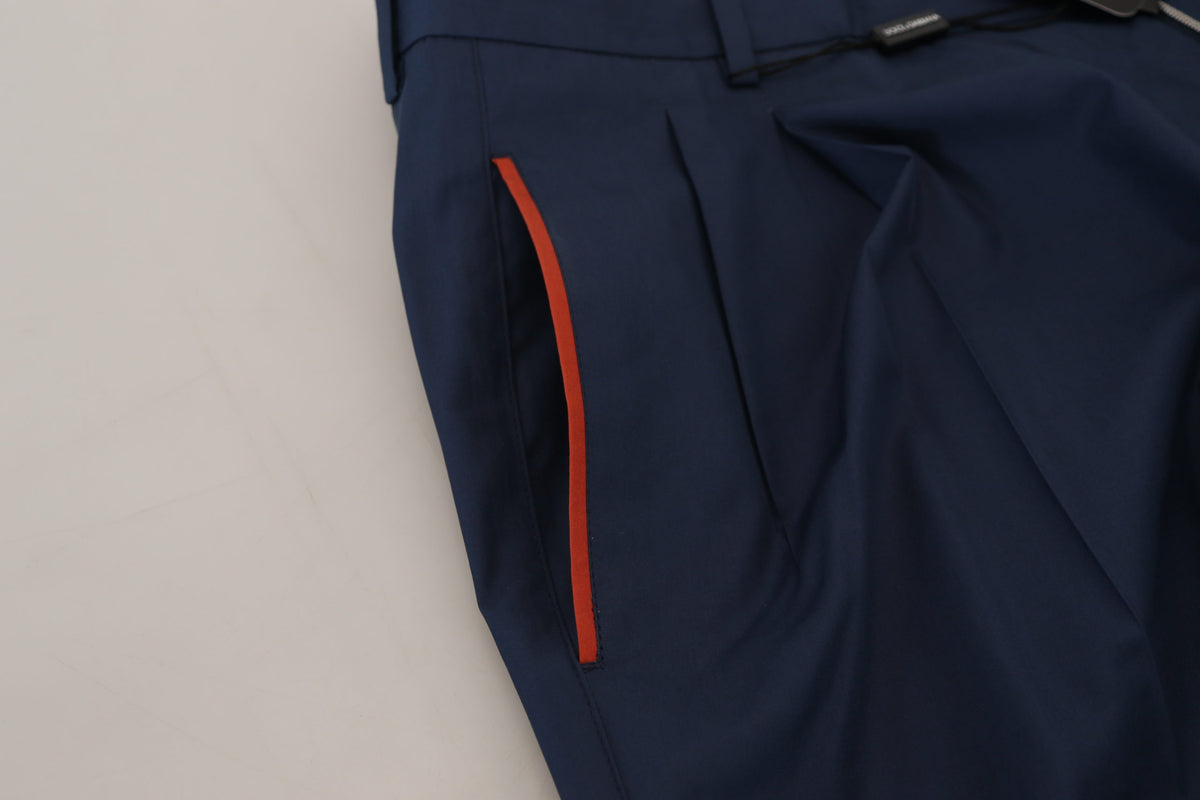 Pantalon Chino Formel en Coton Bleu de Dolce &amp; Gabbana