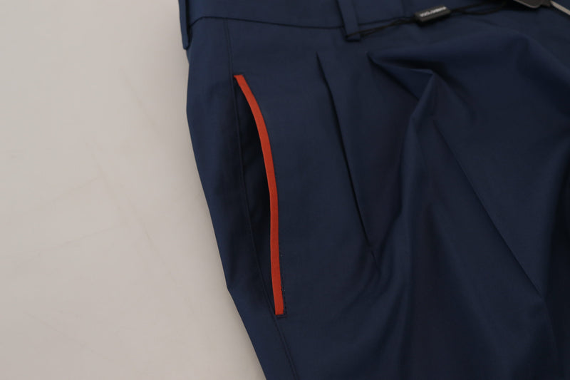Pantalon Chino Formel en Coton Bleu de Dolce &amp; Gabbana