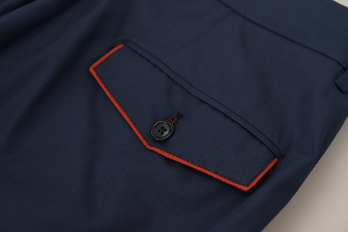 Pantalon Chino Formel en Coton Bleu de Dolce &amp; Gabbana