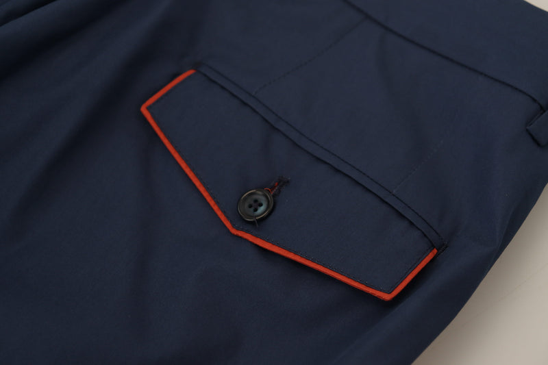 Pantalon Chino Formel en Coton Bleu de Dolce &amp; Gabbana