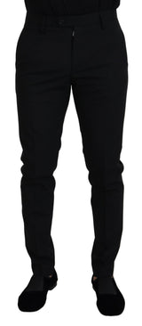Pantalon Chino Formel Noir en Polyester de Dolce &amp; Gabbana