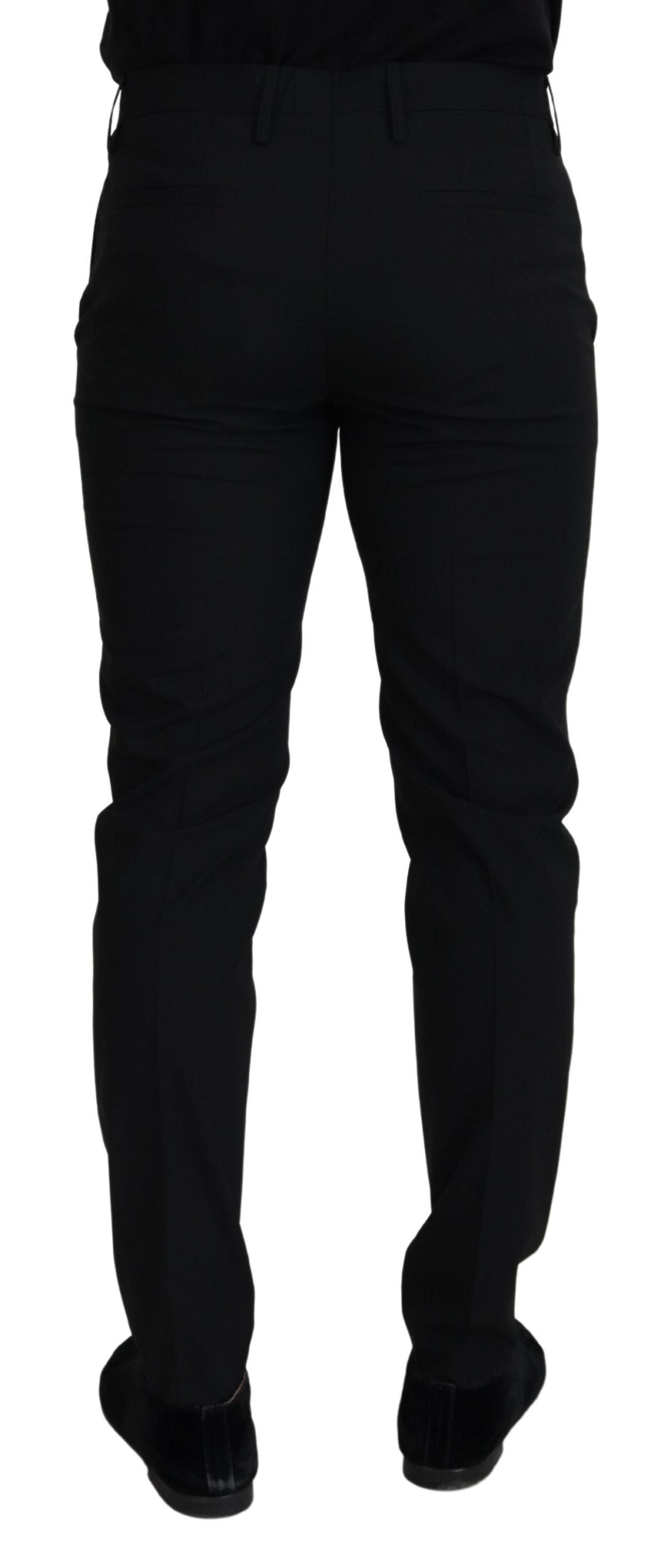 Dolce & Gabbana zwarte polyester chino broek voor heren