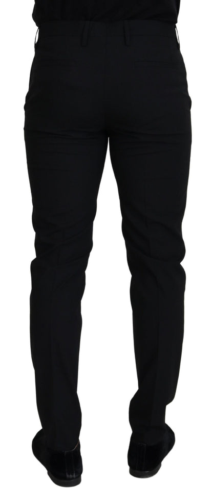 Dolce & Gabbana zwarte polyester chino broek voor heren