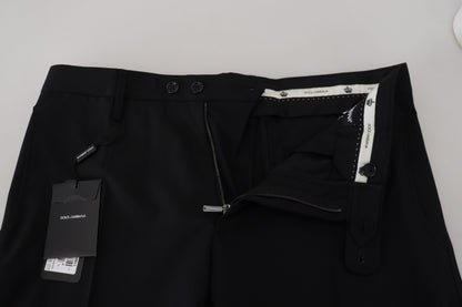 Dolce & Gabbana zwarte polyester chino broek voor heren