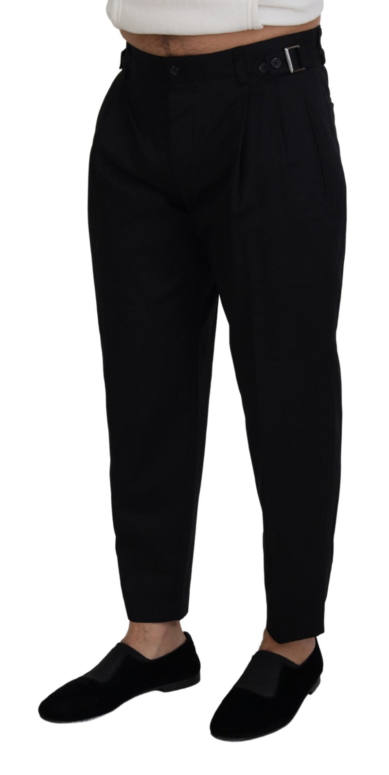 Pantalon Chino Formel en Coton Noir Dolce &amp; Gabbana