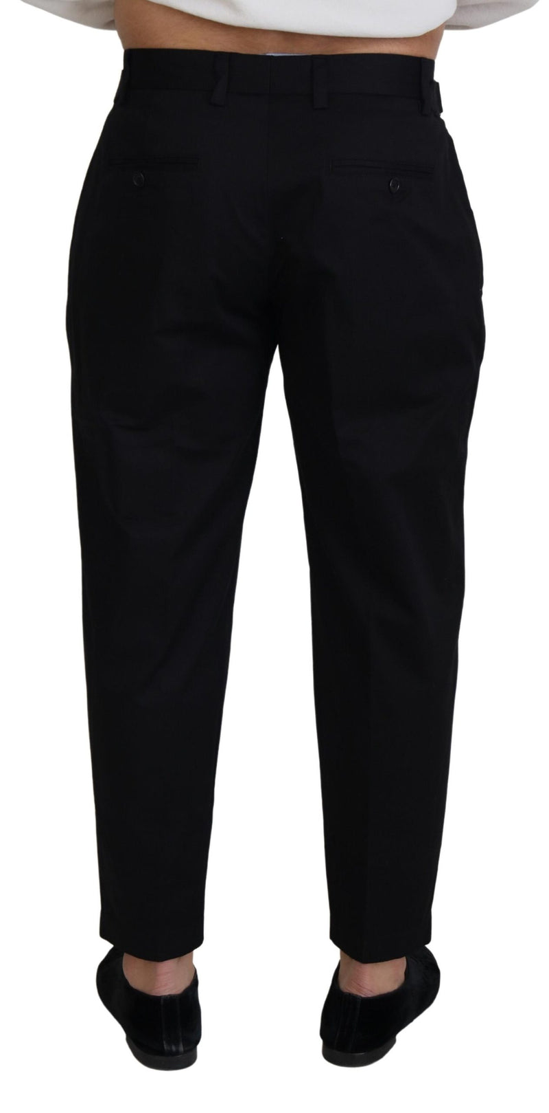 Pantalon Chino Formel en Coton Noir Dolce &amp; Gabbana