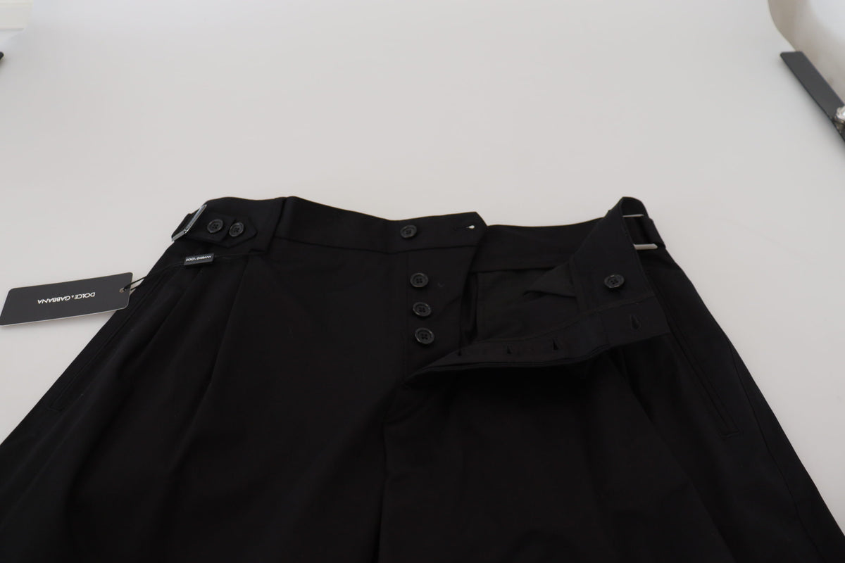 Pantalon Chino Formel en Coton Noir Dolce &amp; Gabbana