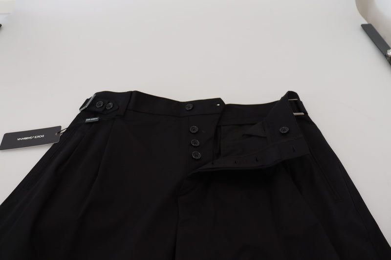 Pantalon Chino Formel en Coton Noir Dolce &amp; Gabbana