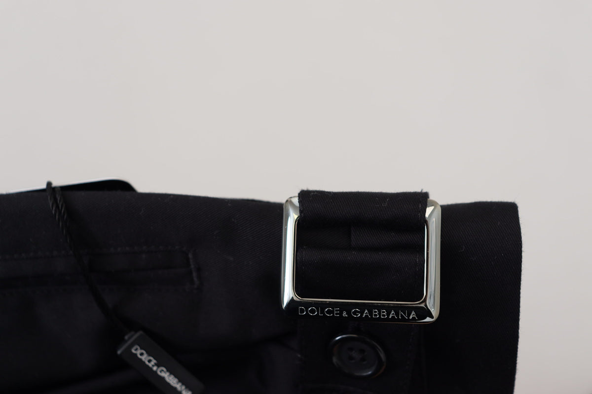 Pantalon Chino Formel en Coton Noir Dolce &amp; Gabbana