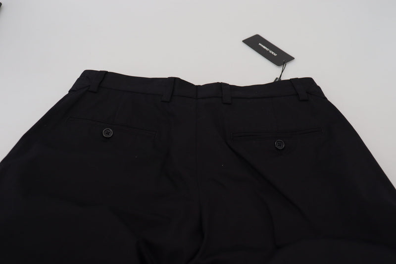 Pantalon Chino Formel en Coton Noir Dolce &amp; Gabbana