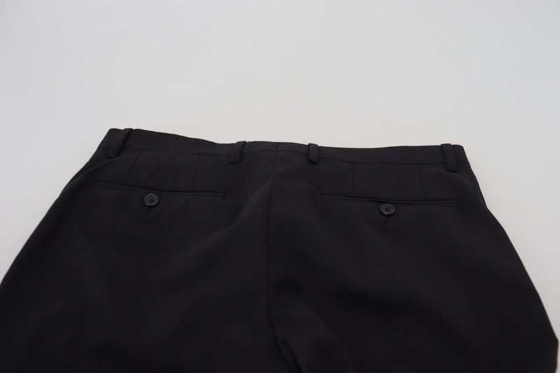 Pantalon Chino Formel en Laine Noire Dolce &amp; Gabbana