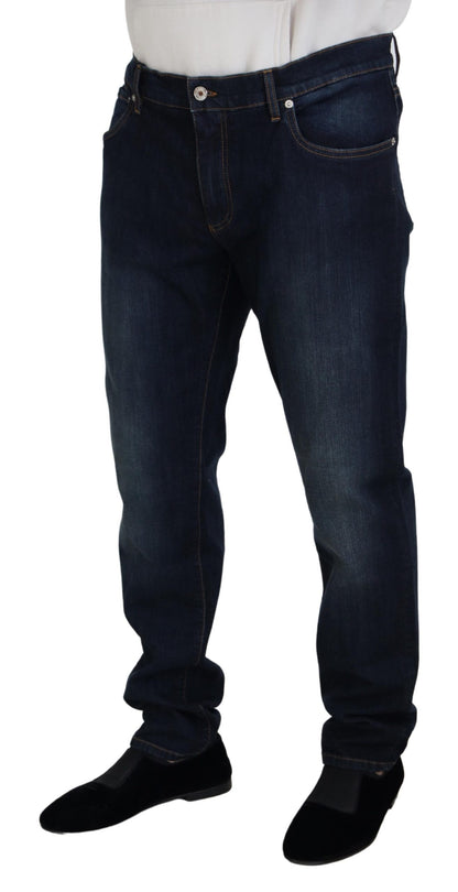 Dolce & Gabbana Blauwe katoenen rechte casual jeans