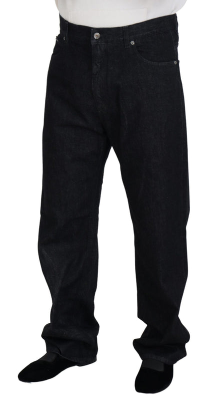 Dolce & Gabbana zwarte, gewassen katoenen casual jeans voor heren
