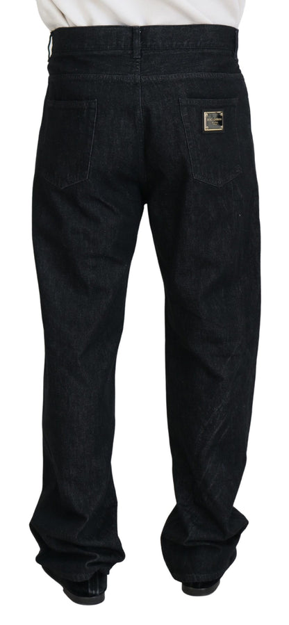 Dolce & Gabbana zwarte, gewassen katoenen casual jeans voor heren