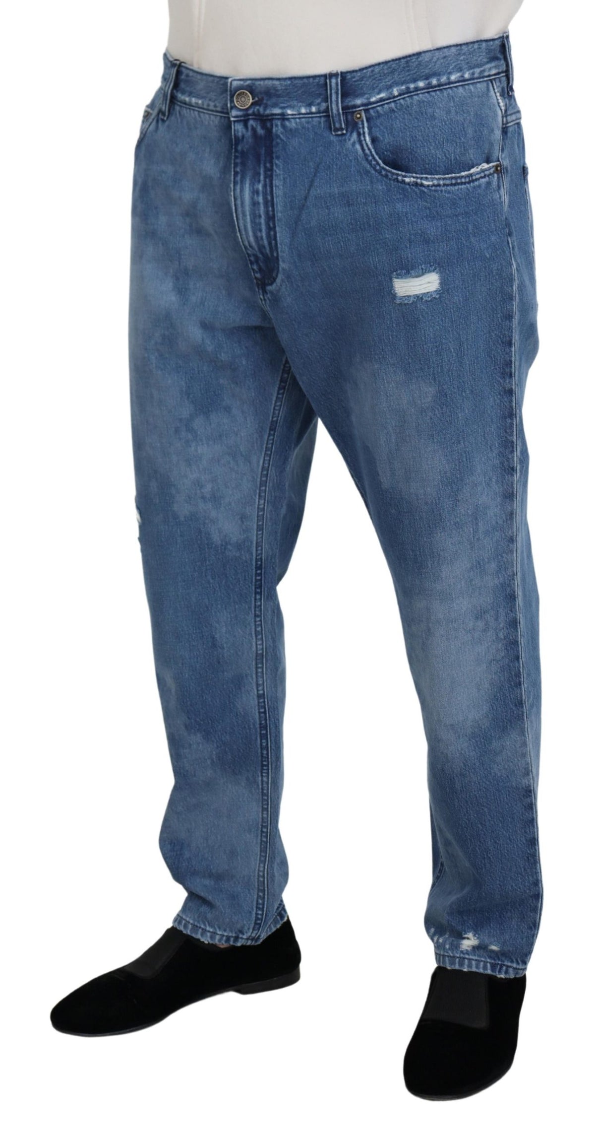 Jeans en jean délavé bleu en coton décontracté de Dolce &amp; Gabbana