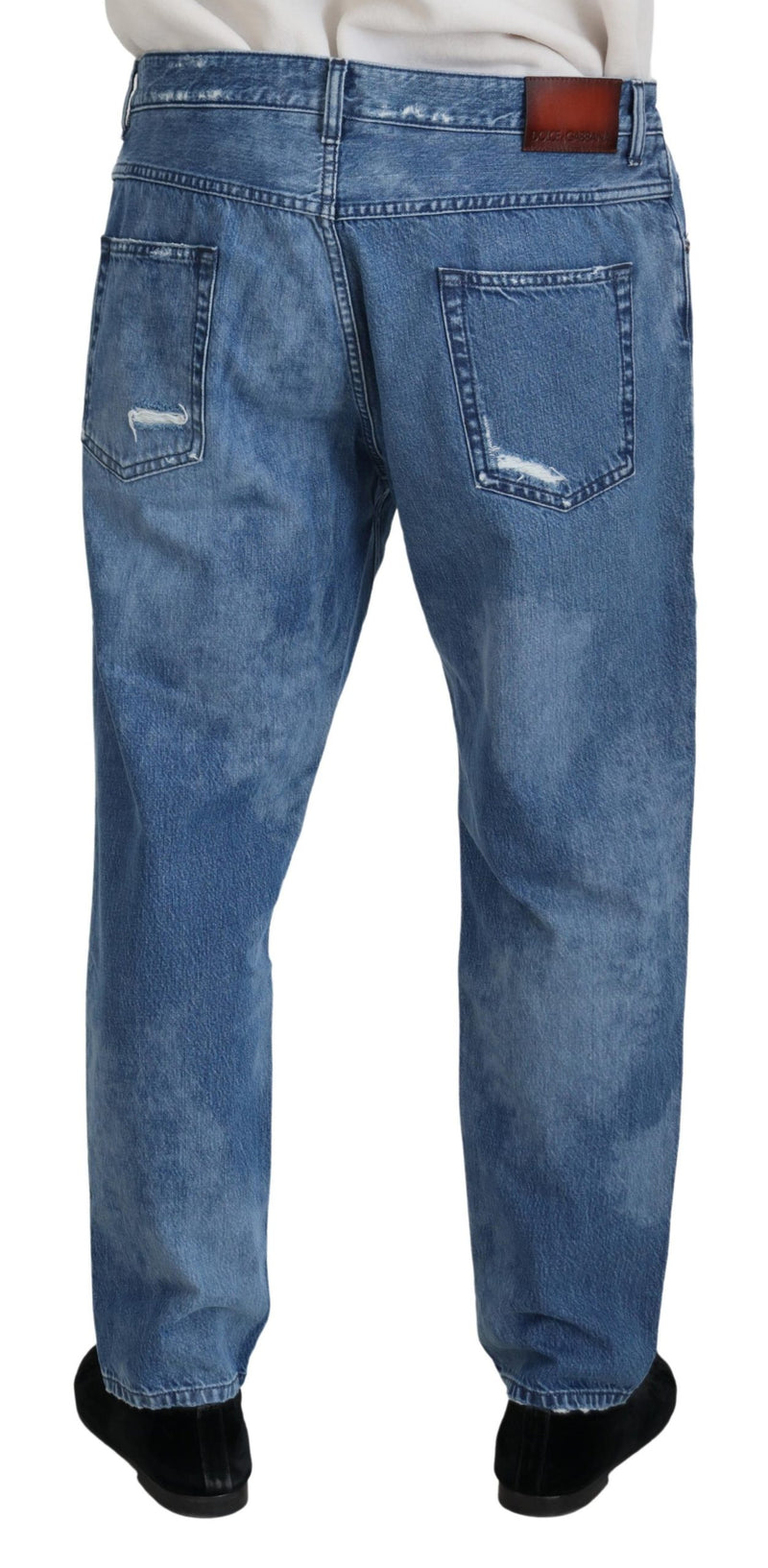 Jeans en jean délavé bleu en coton décontracté de Dolce &amp; Gabbana