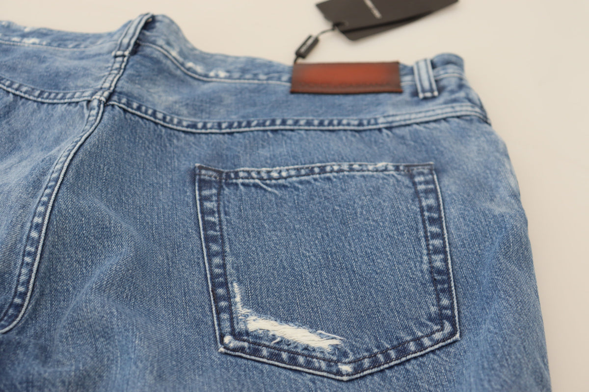 Jeans en jean délavé bleu en coton décontracté de Dolce &amp; Gabbana