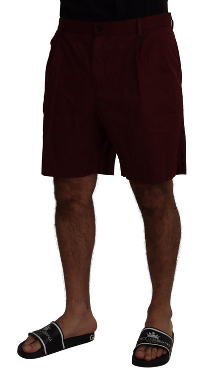Shorts Bermuda décontractés en coton marron de Dolce &amp; Gabbana