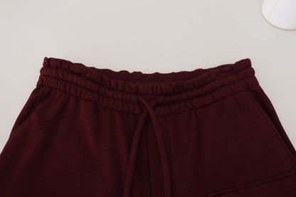 Dolce &amp; Gabbana Bordeaux Bermuda Cargo Broekje voor Heren