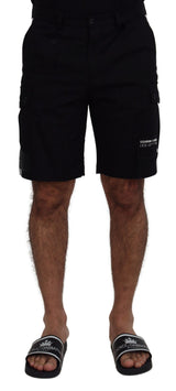 Shorts cargo décontractés Bermuda noirs Dolce &amp; Gabbana