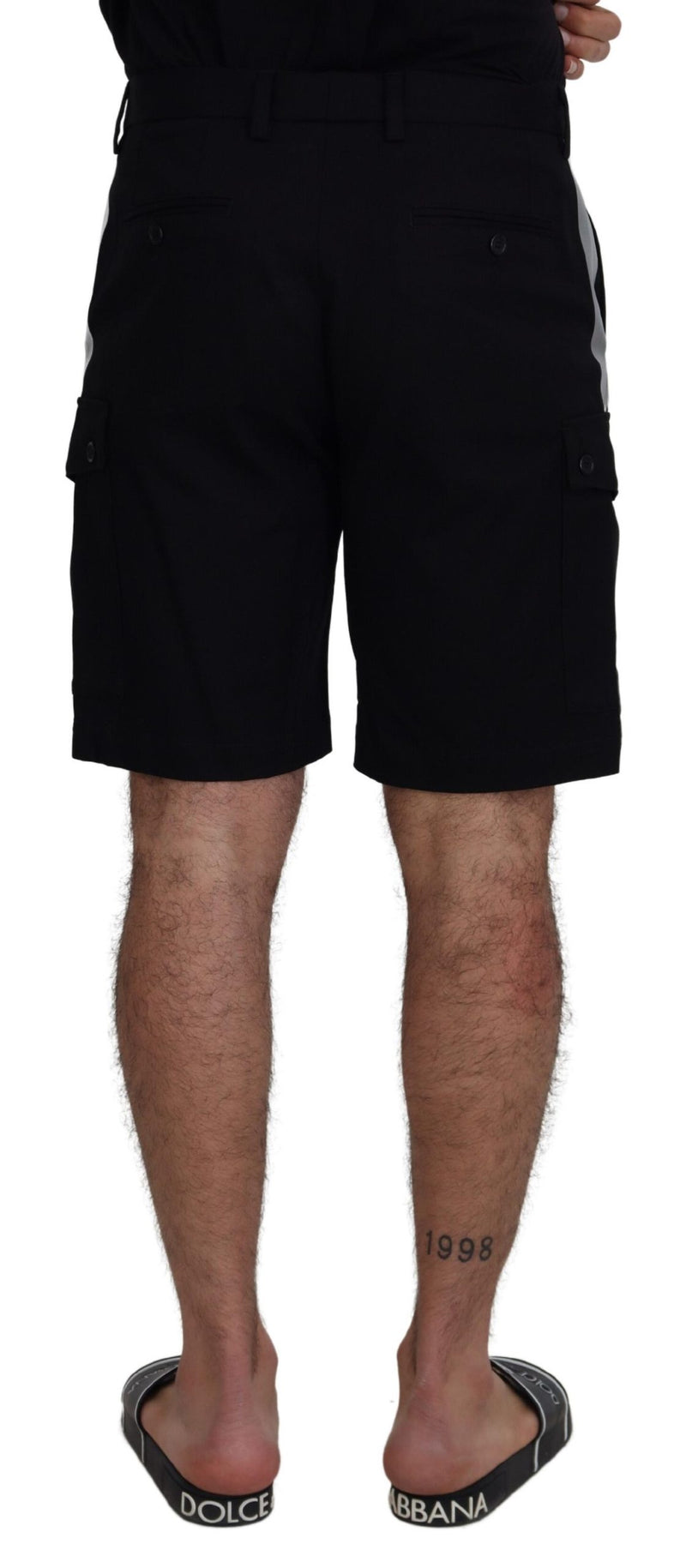 Shorts cargo décontractés Bermuda noirs Dolce &amp; Gabbana