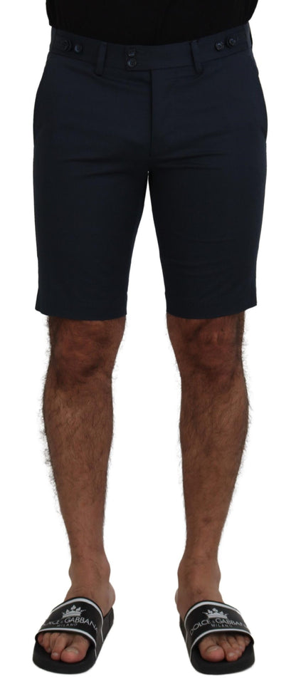 Dolce &amp; Gabbana blauwe Bermuda-shorts voor heren, lage taille.